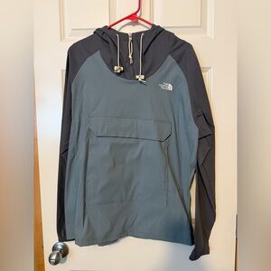 The North Face Charcoal and Light Blue Anorak